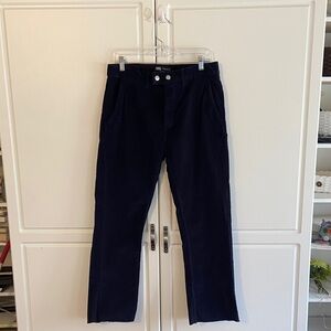 Zara Men's Dark Blue Corduroy Trousers
